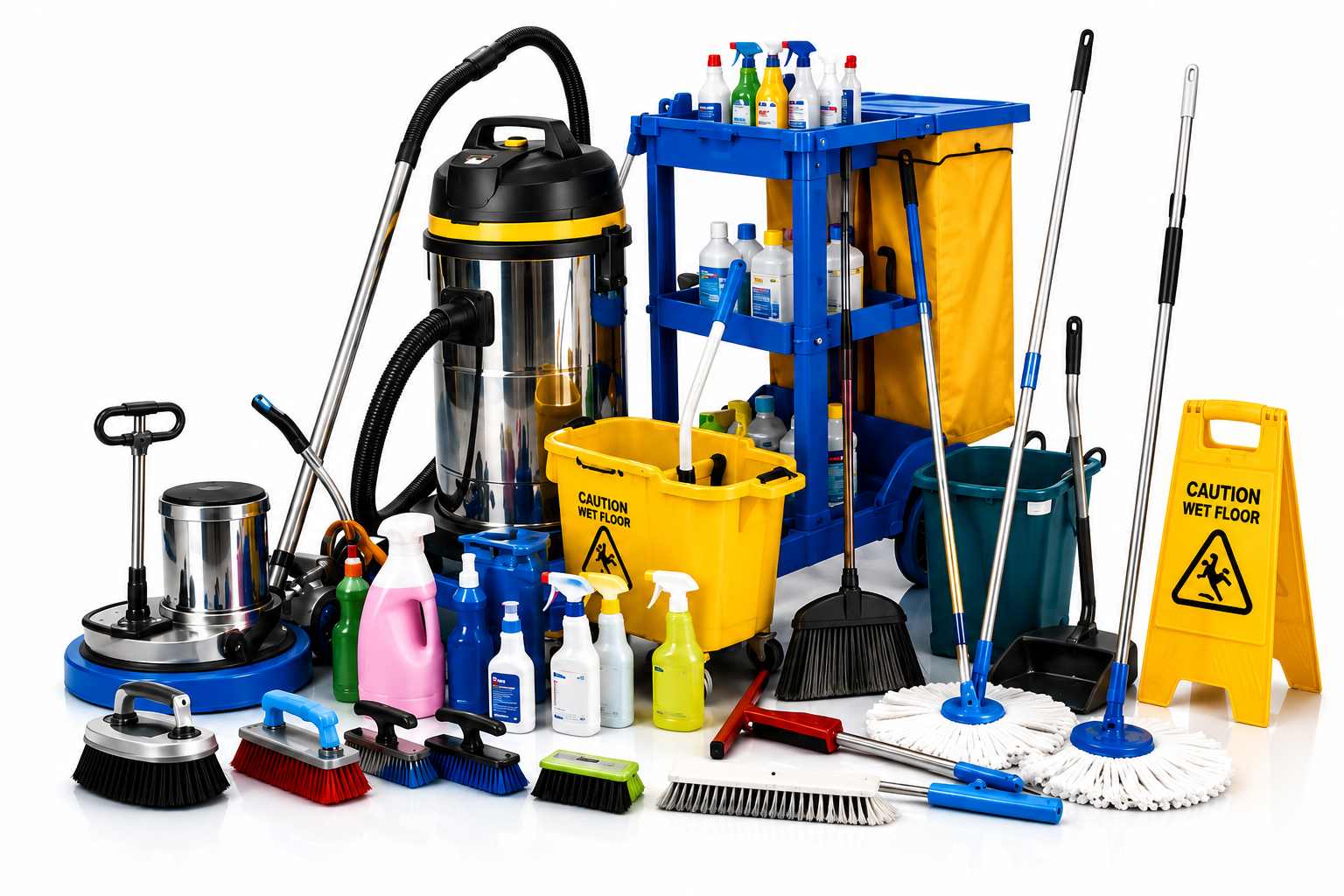 Professional cleaning equipment and supplies